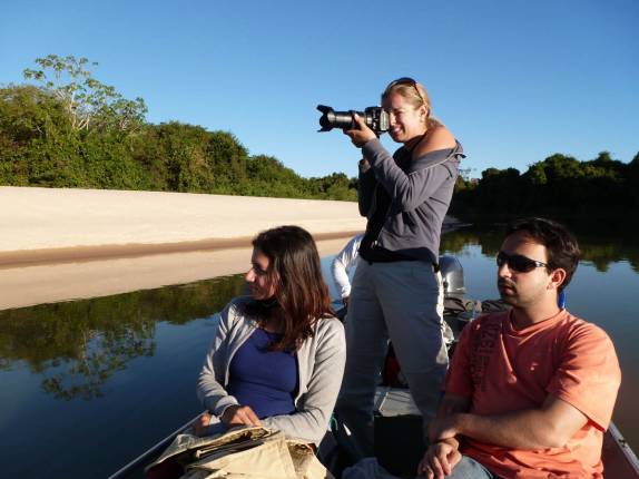 Fotografando as belezas do Pantanal ao longo do rio Rio Cuiabá, região de Porto Jofre, no final da rodovia Transpantaneira, no Mato Grosso
